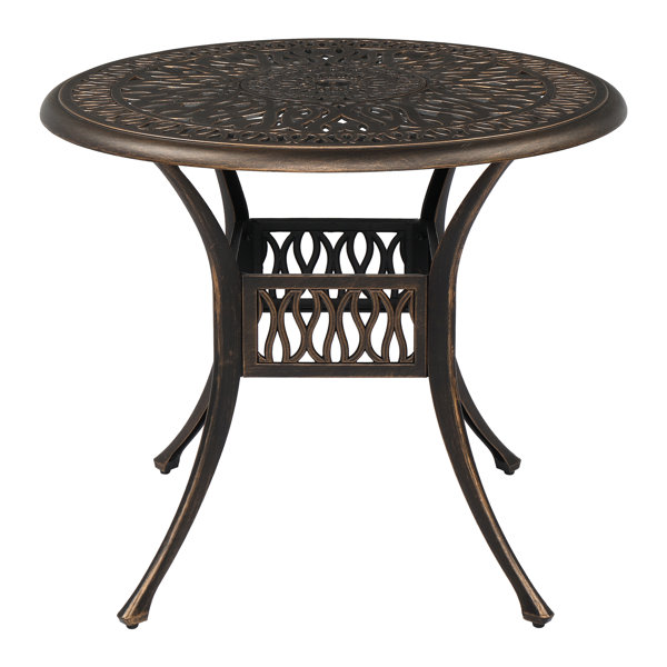 Astoria Grand Ventana Metal Outdoor Dining Table & Reviews Wayfair